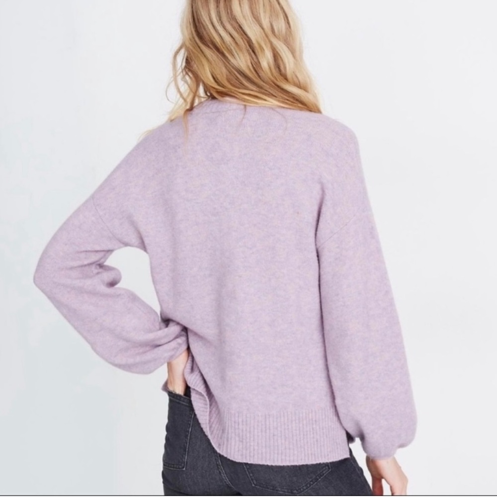 Madewell Alpaca Wool Payton Sweater (Lilac Heather) - Picture 2 of 11